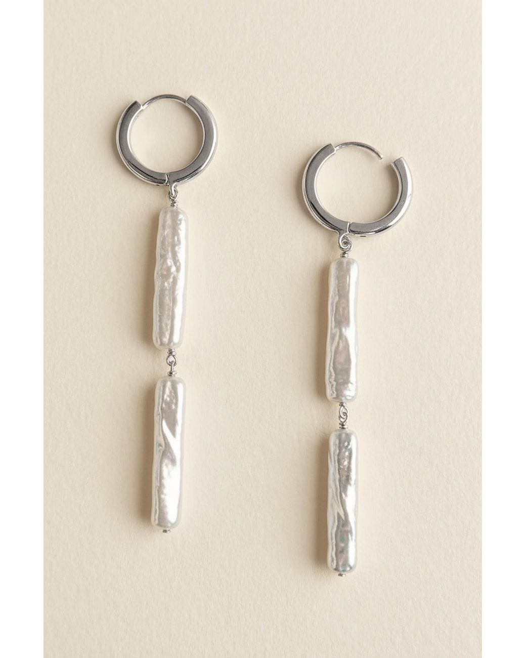 Astor & Orion White Ariko Pearl Dangle Earrings