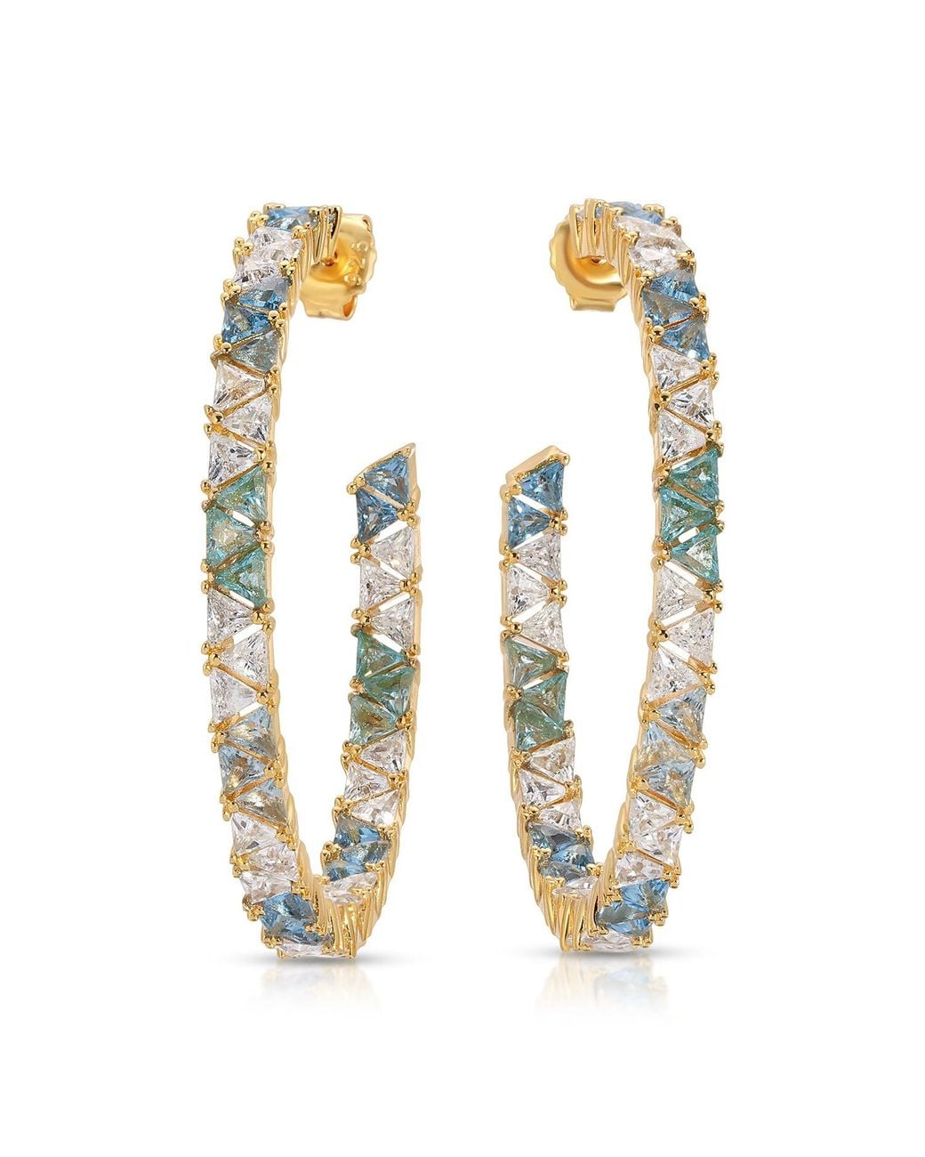 Native Gem Metallic Maré Hoop Earrings