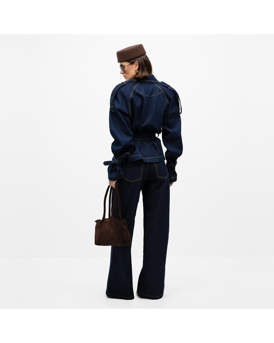 Mandragora Blue Wide Leg Jeans Arney Dark