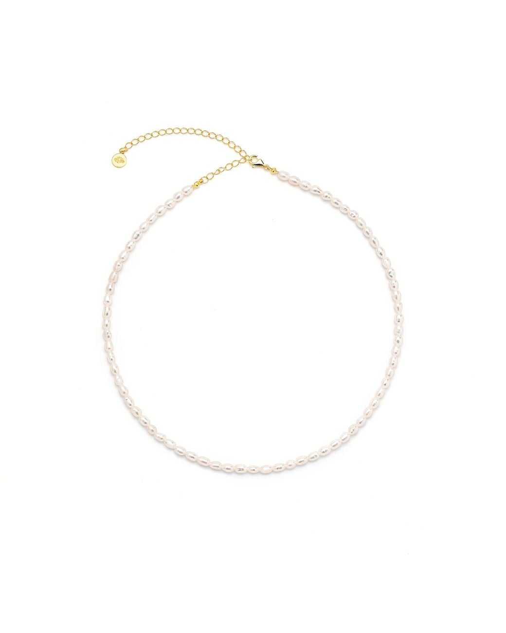 Seven Saints White Pure Light Baroque Freshwater Pearl Choker Necklace, Over Sterling