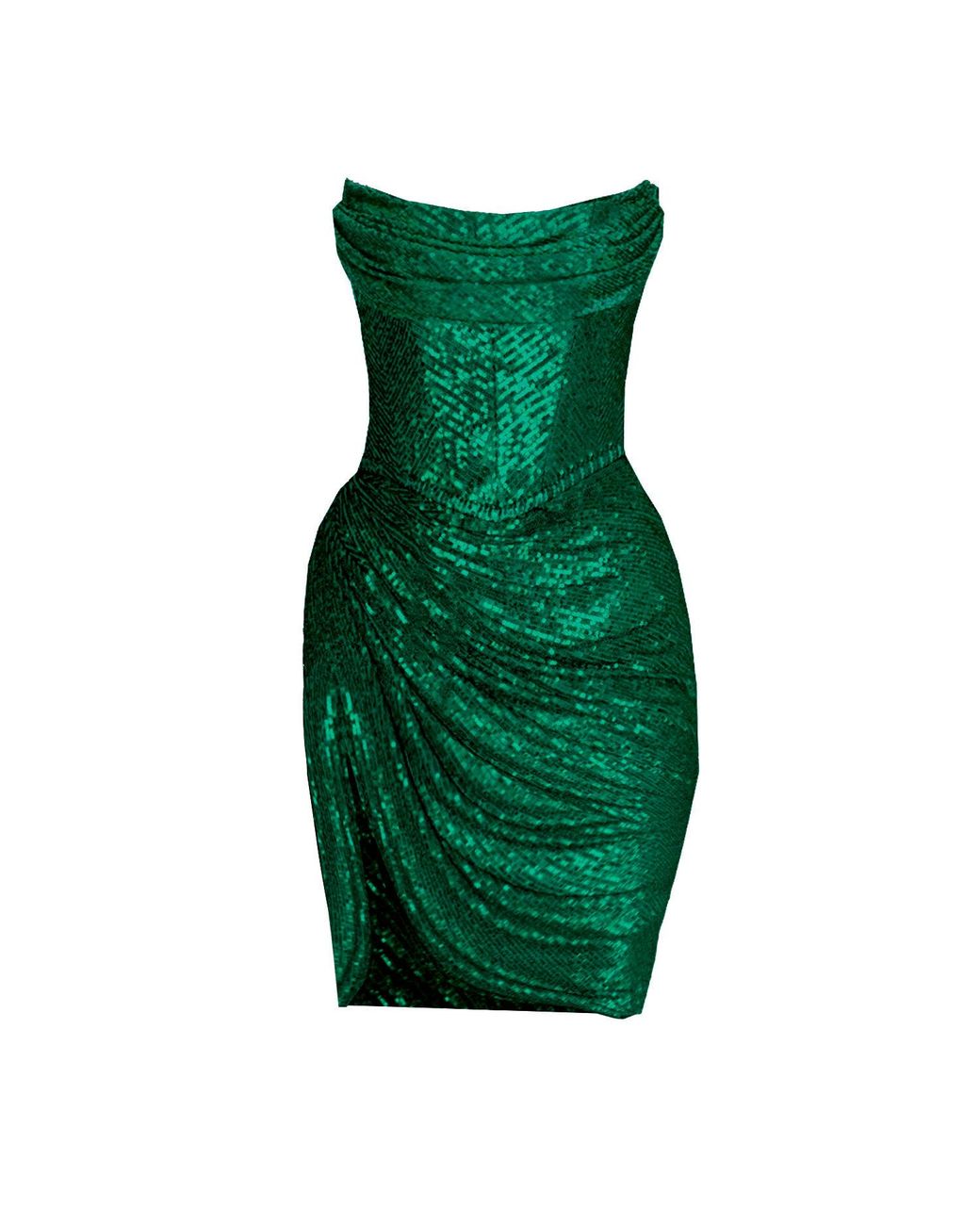 Angelika Jozefczyk Green Delia Sequin Mini Dess Emerald