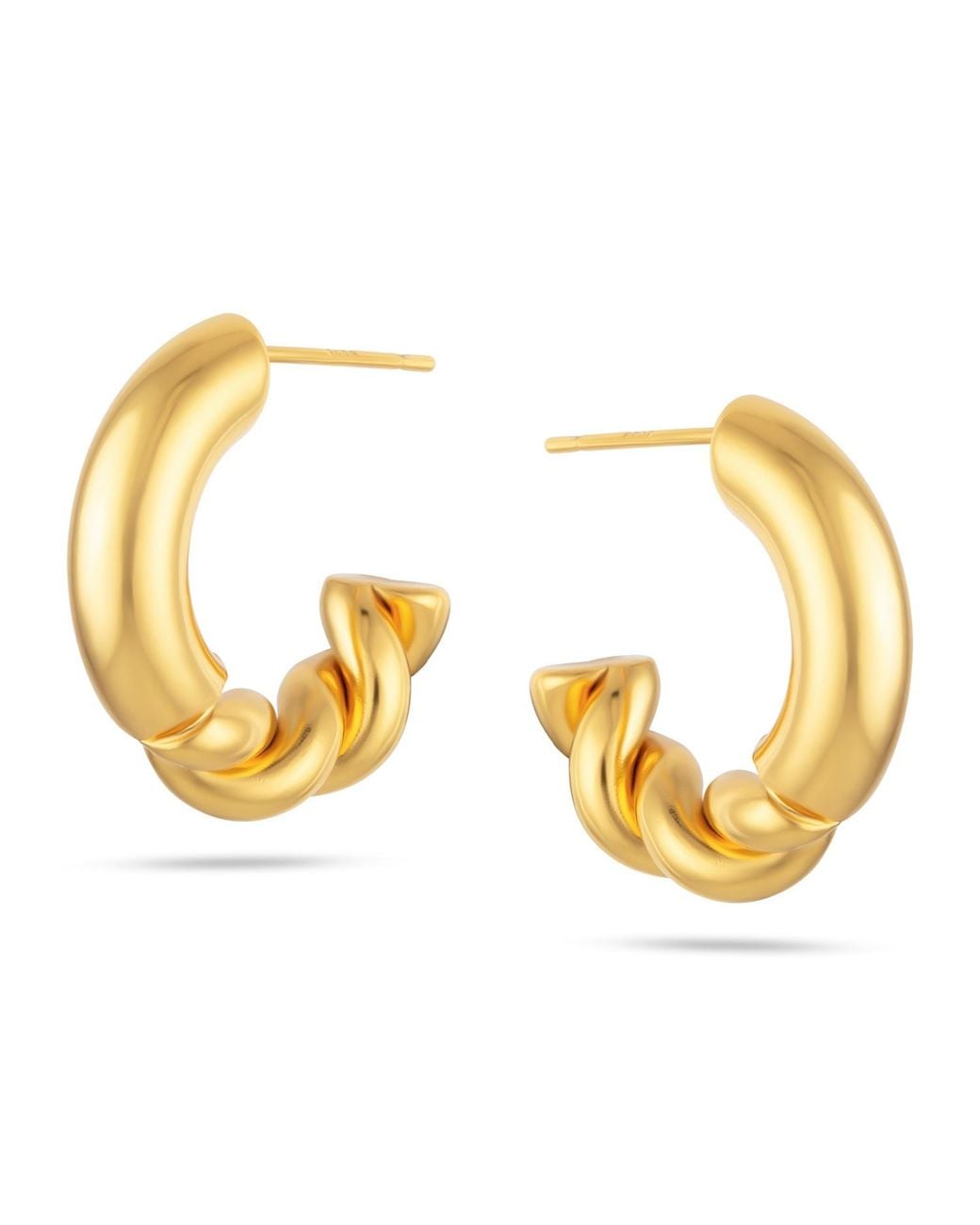 Arctic Fox & Co. Metallic Amara Half Twist Hoop Earrings