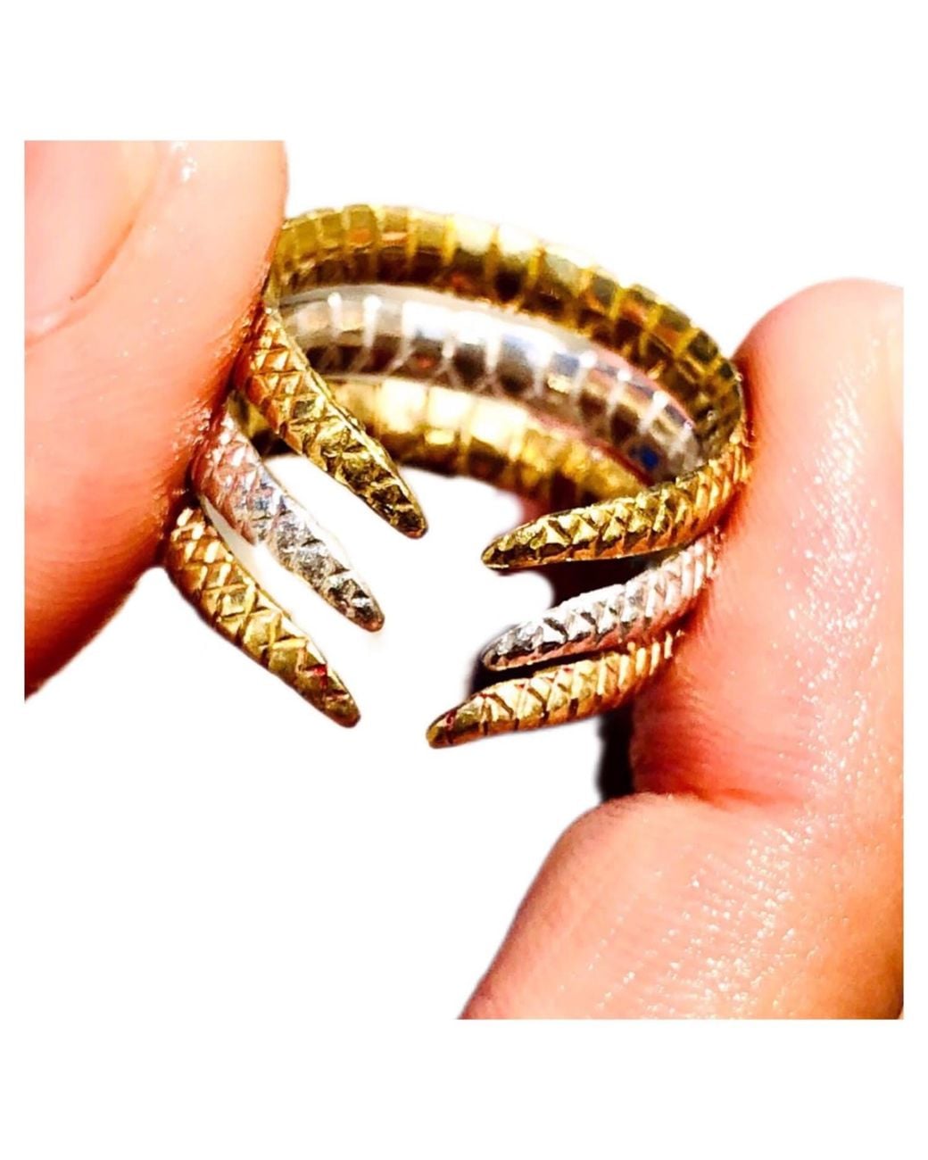 Aki Roc Jewelry Metallic Edge Ring -Sterling
