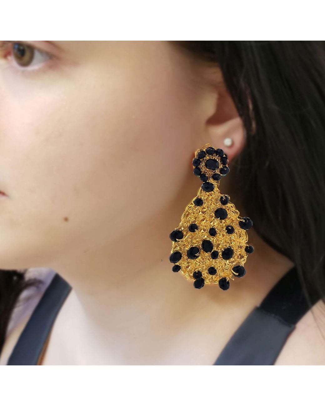 Lavish by Tricia Milaneze Black Aurora Handmade Earrings