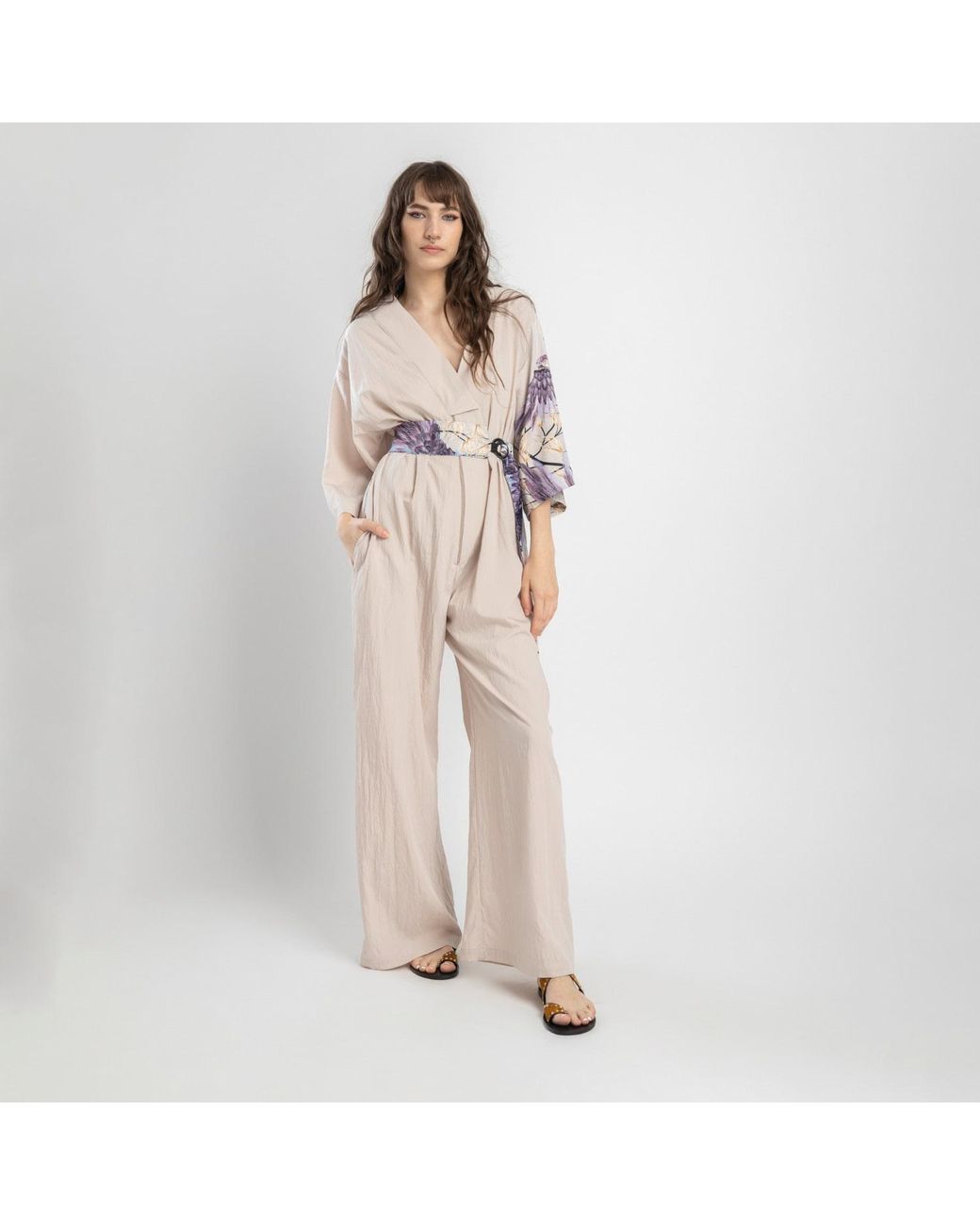ARTISTA Gray Neutrals Charm Jumpsuit