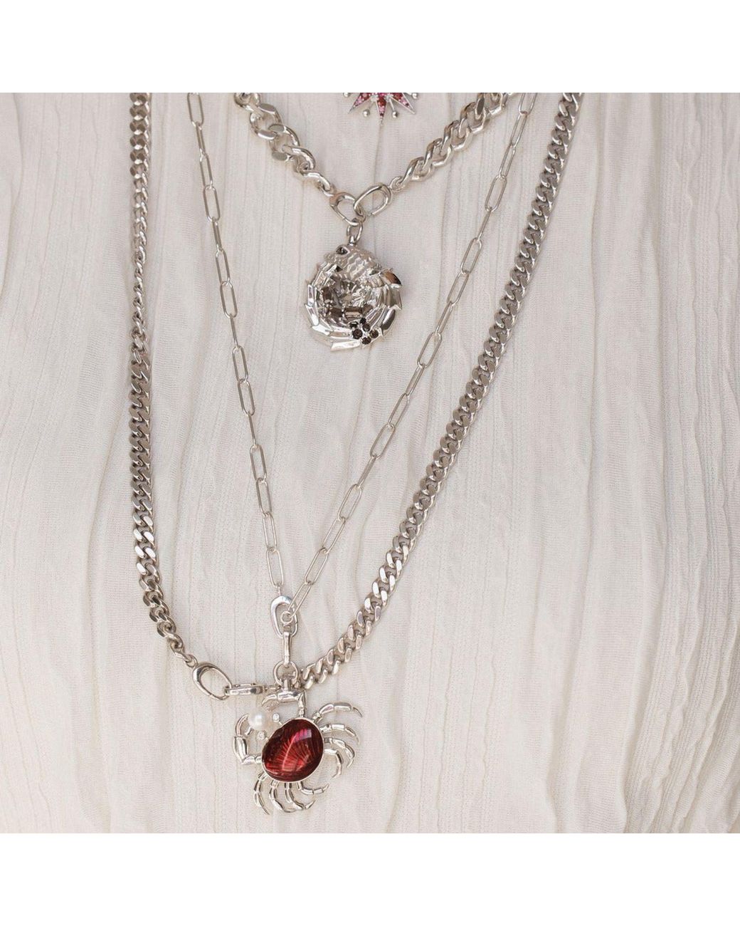 Onia Metallic Baby Clip Long Chain Waist Chain