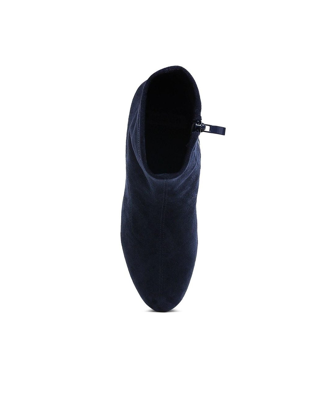 Rag & Co Blue Chena Rhinestones Embellished Block Heel Boots