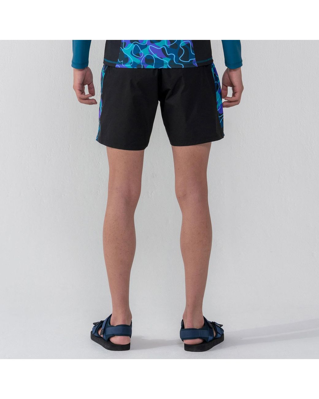 Kapture Blue Neo City Camo Shorts for men