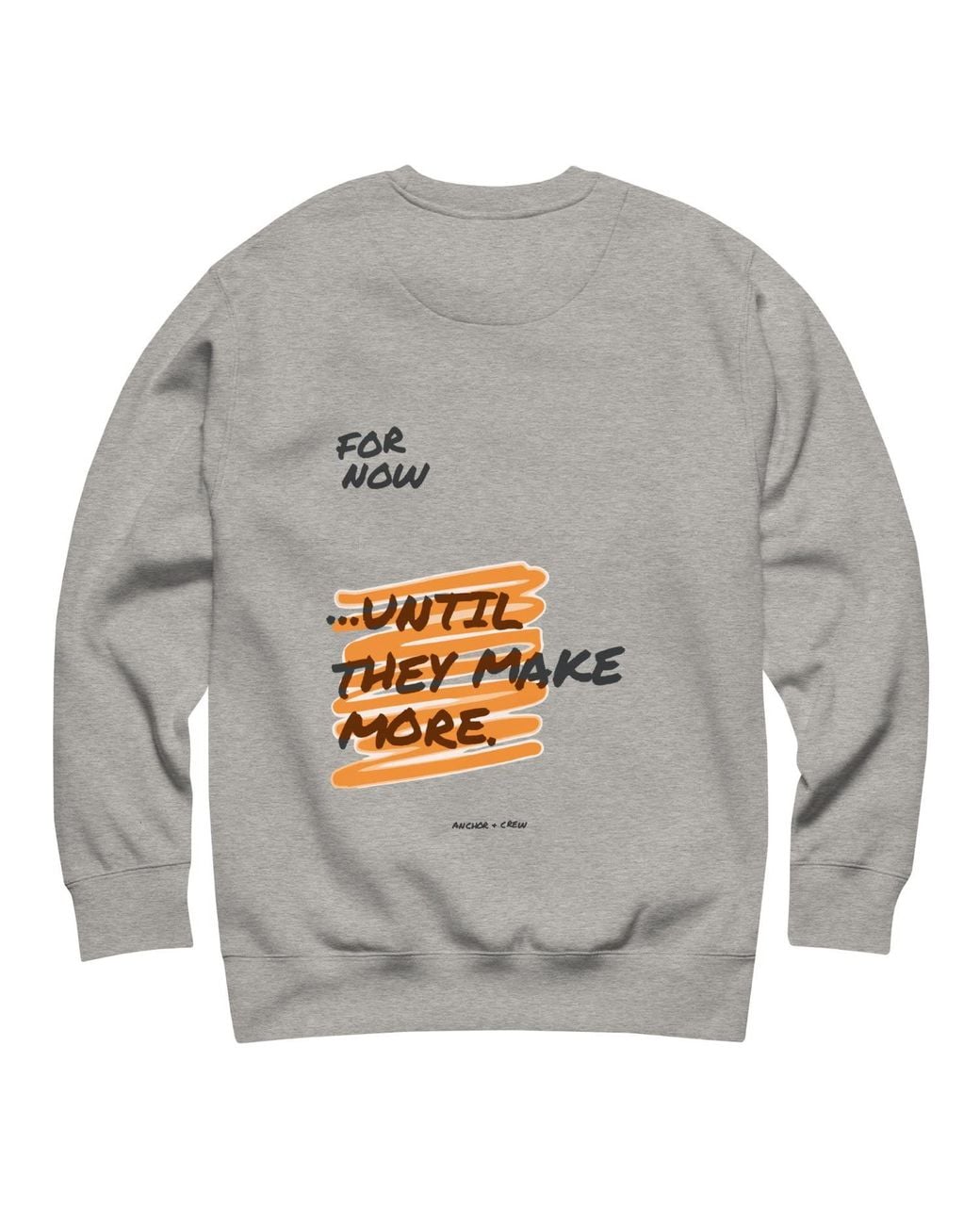 Anchor and Crew Gray Heather Limited Edition Annotations Organic Cotton Sweatshirt