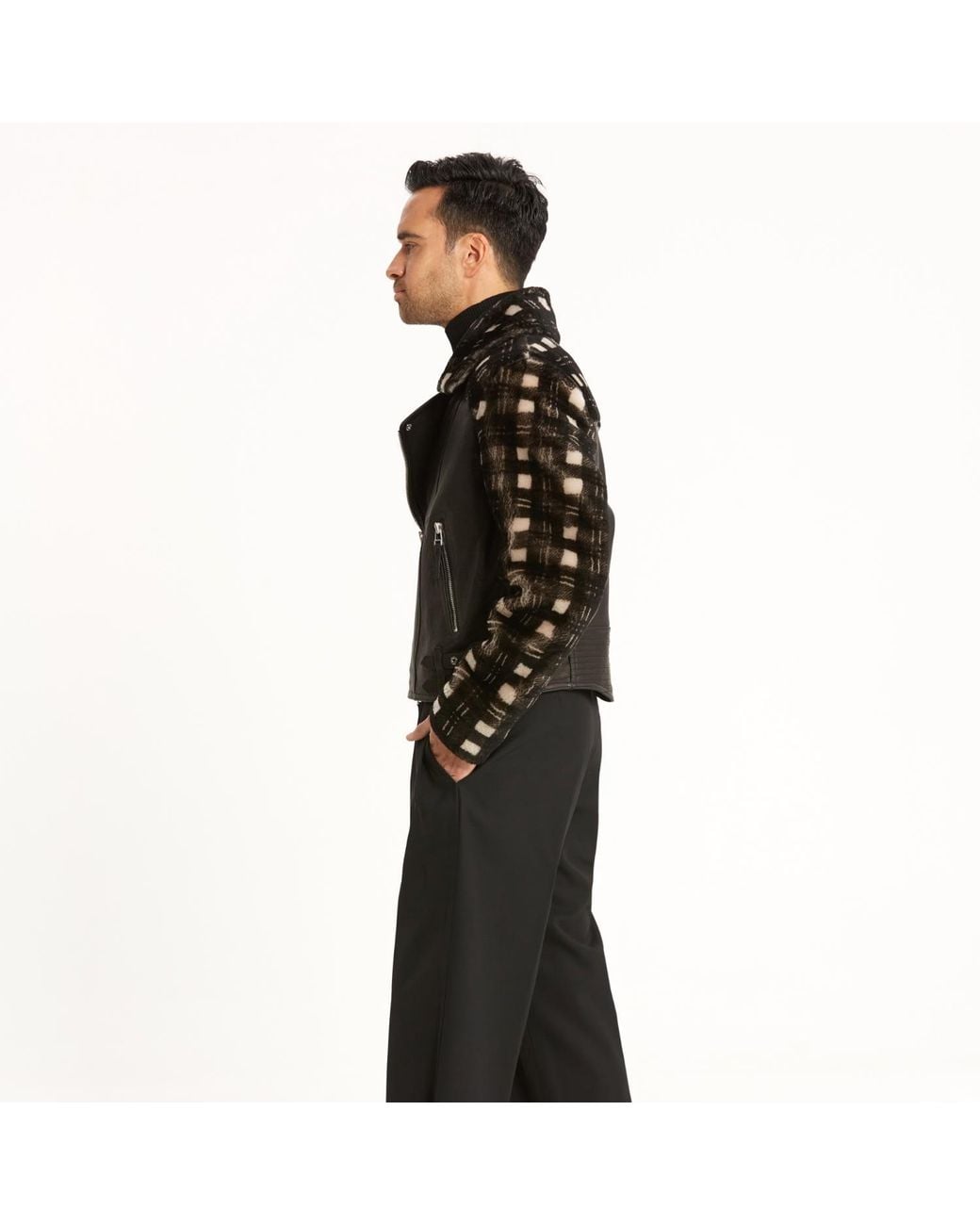 Von Der Sebastian Black Otto Biker Jacket for men