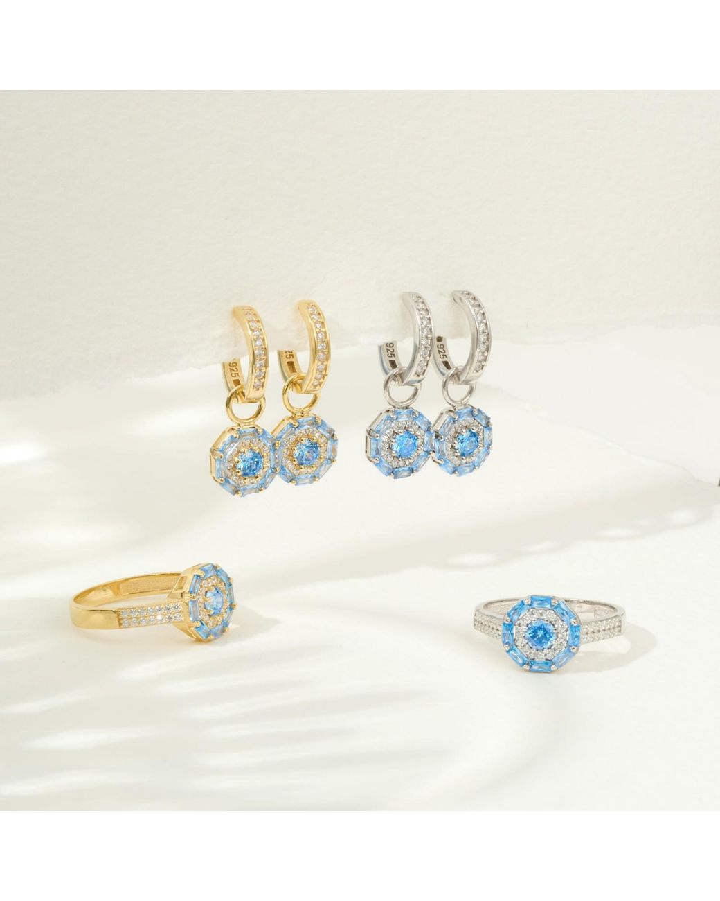 Ballinger Jewellery Blue Something Aquamarine March Birthstone Drop Bridal Earrings