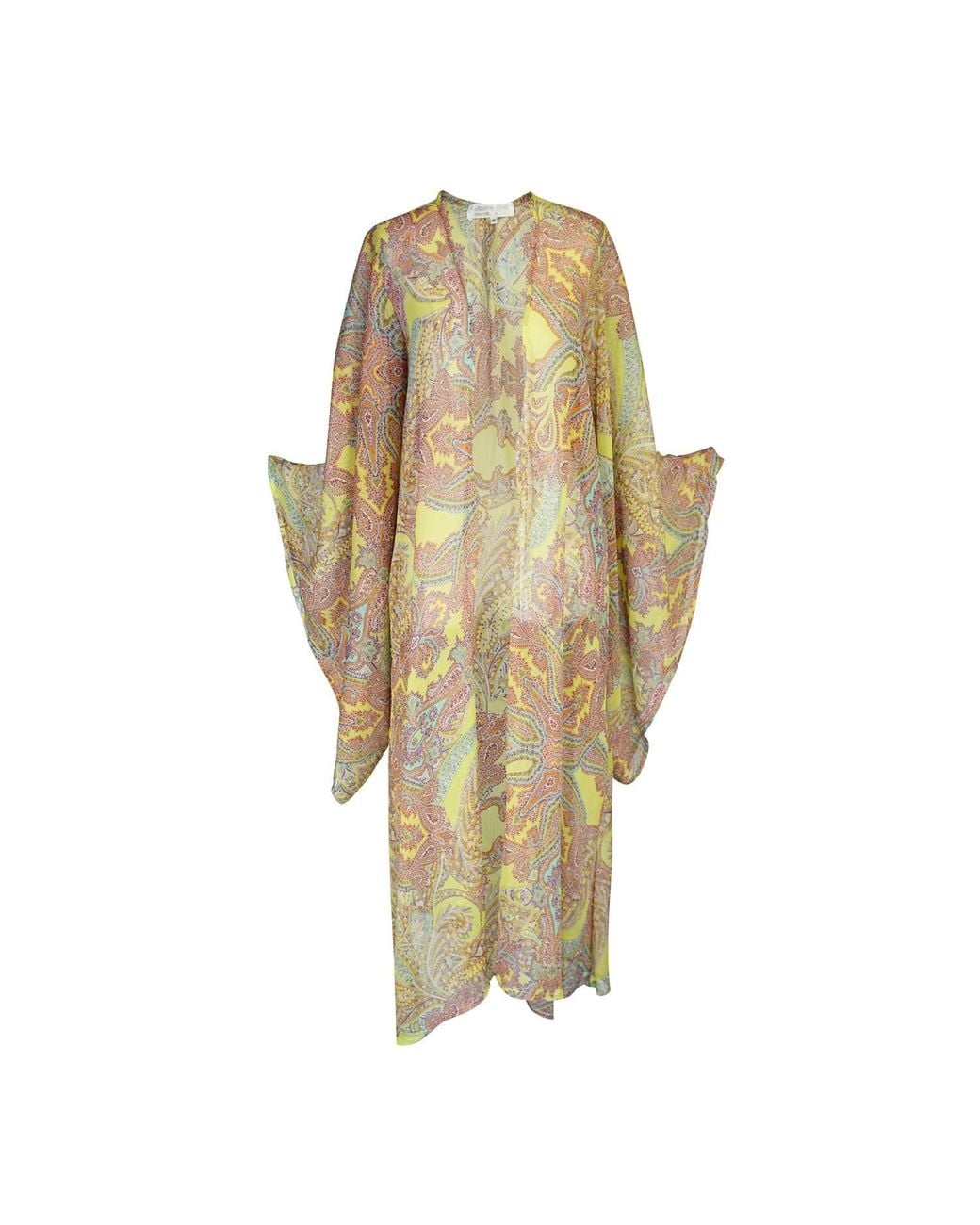 Jennafer Grace Metallic Peridot Paisley Kimono