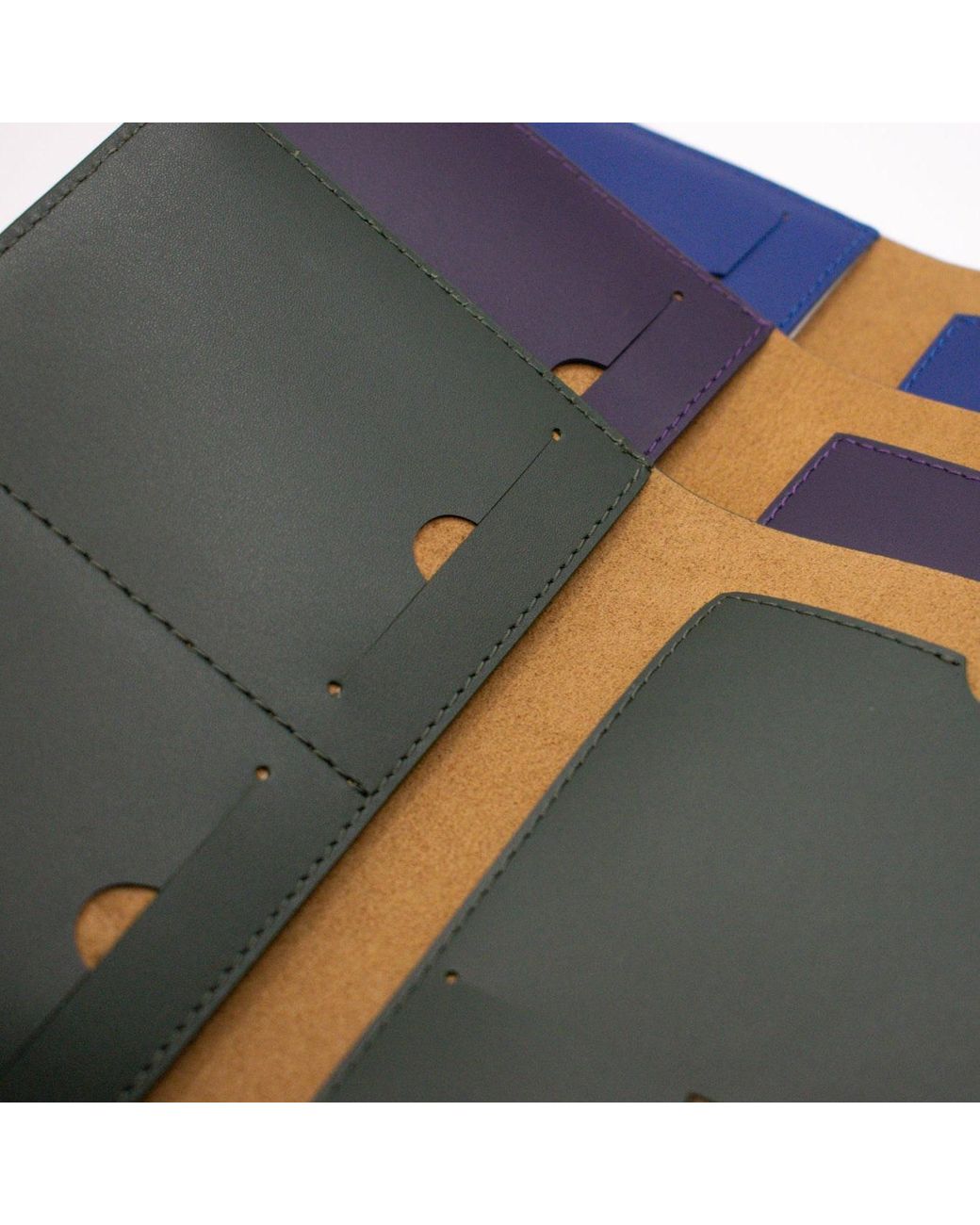 godi. Purple Handmade Full-Grain Leather Passport Cover