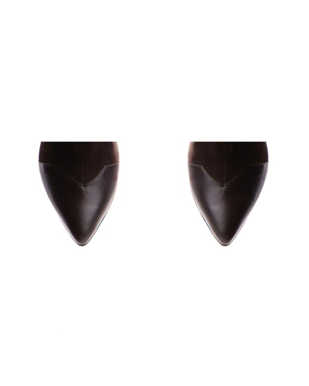 The 5Th Element Brown Noire Chocolate Stretch Leather Slim Boots