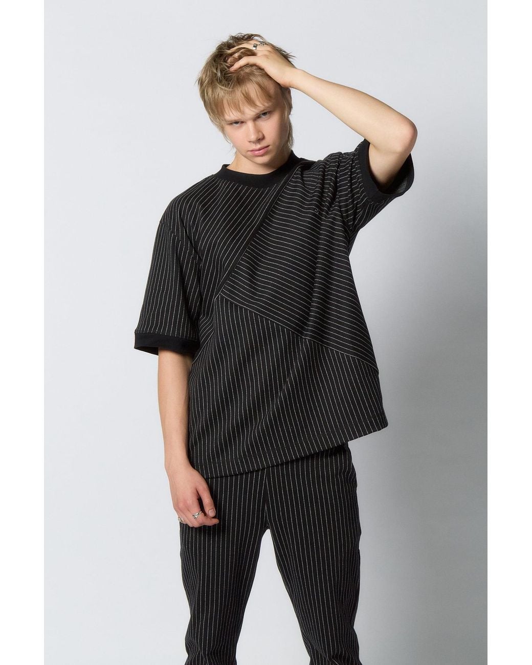 Reet Aus Black Oversized T-Shirt For for men