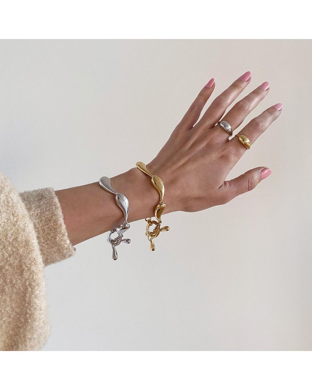 Biko Jewellery White Streamline Ring