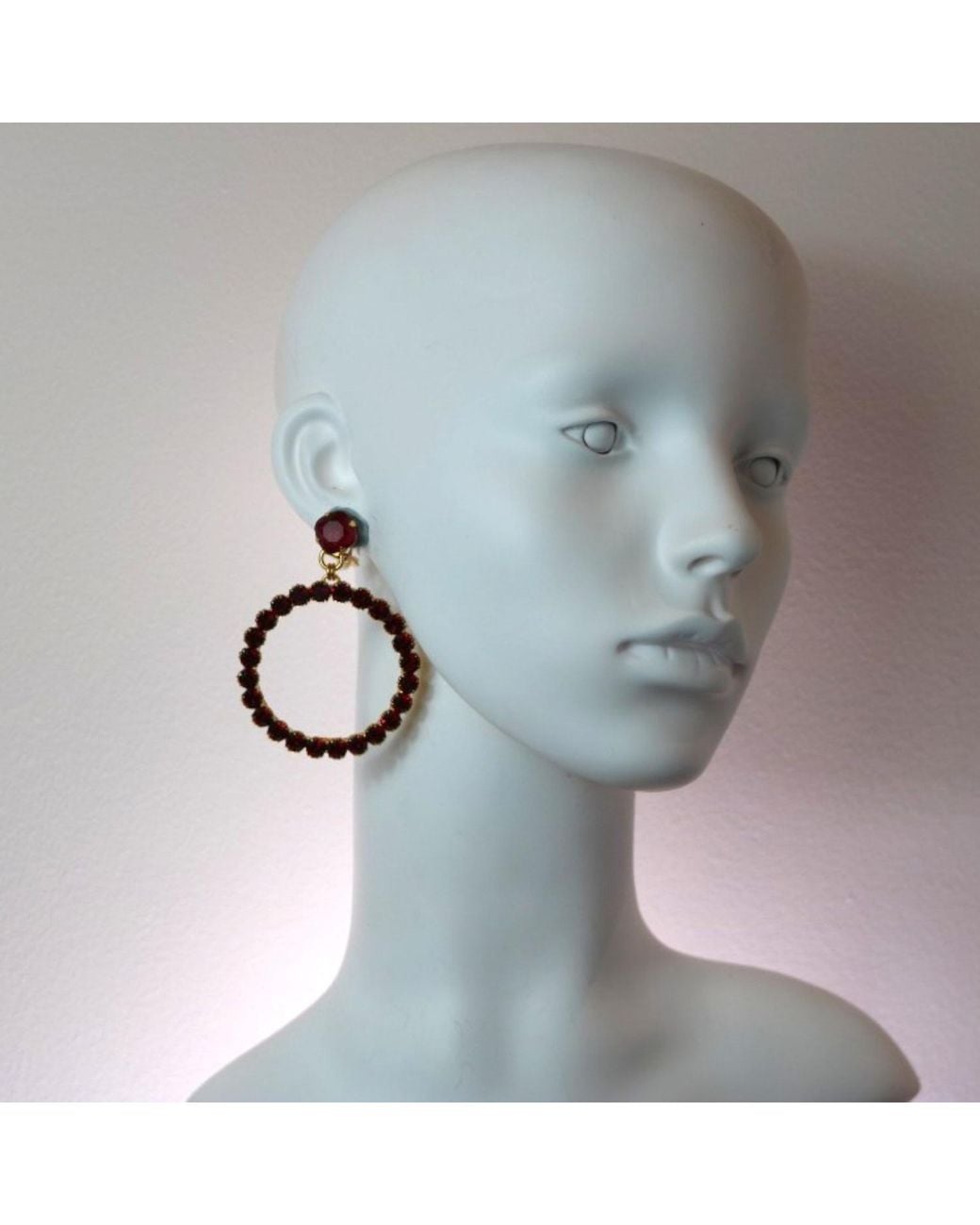 Vicki Sarge Brown Yuletide Hoop Earrings