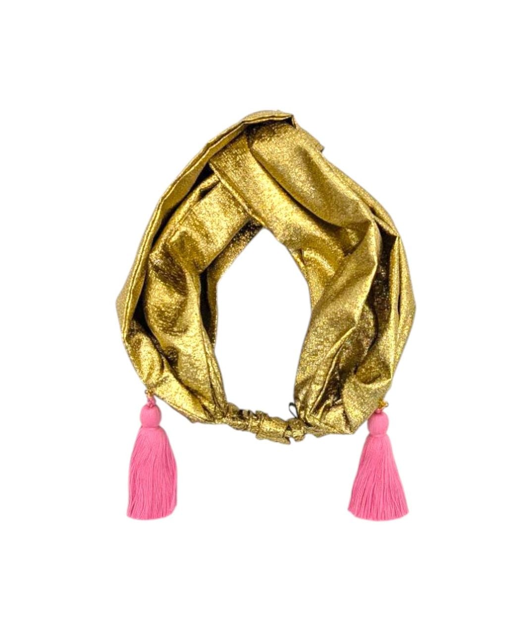 Julia Clancey Yellow Golden Snazzy Tassel Turban Twist