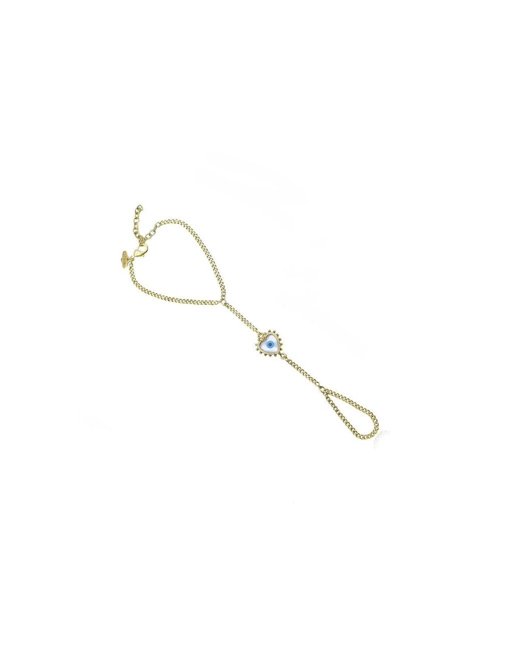 Bayemeyc Metallic Mysticor Evil Eye Hand Chain
