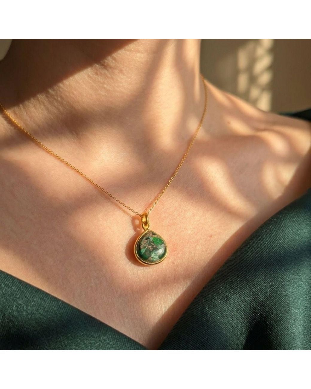 Sophelia White Emerald May Birthstone Minimalist Plated Necklace