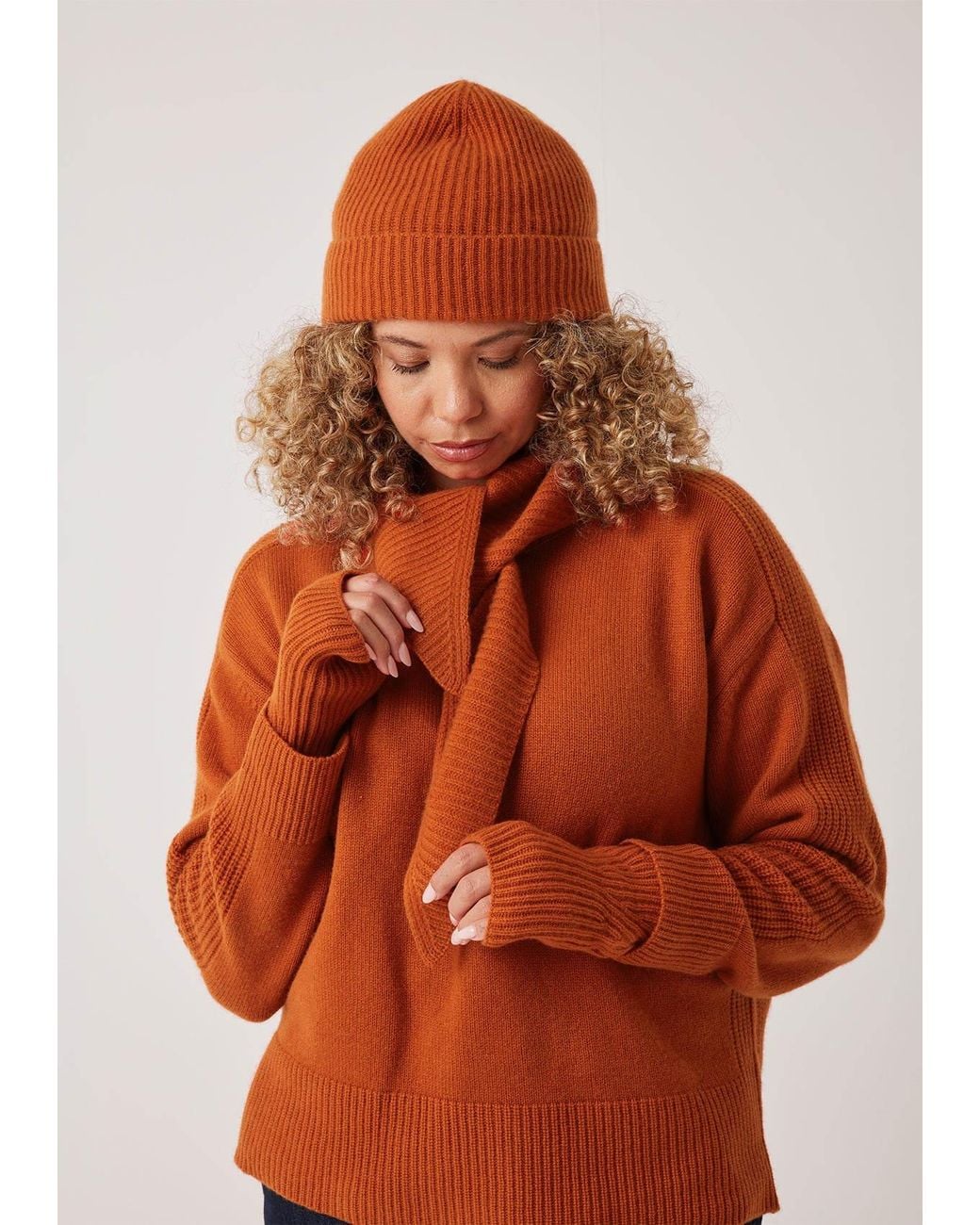 Loop Cashmere Orange New Cashmere Beanie