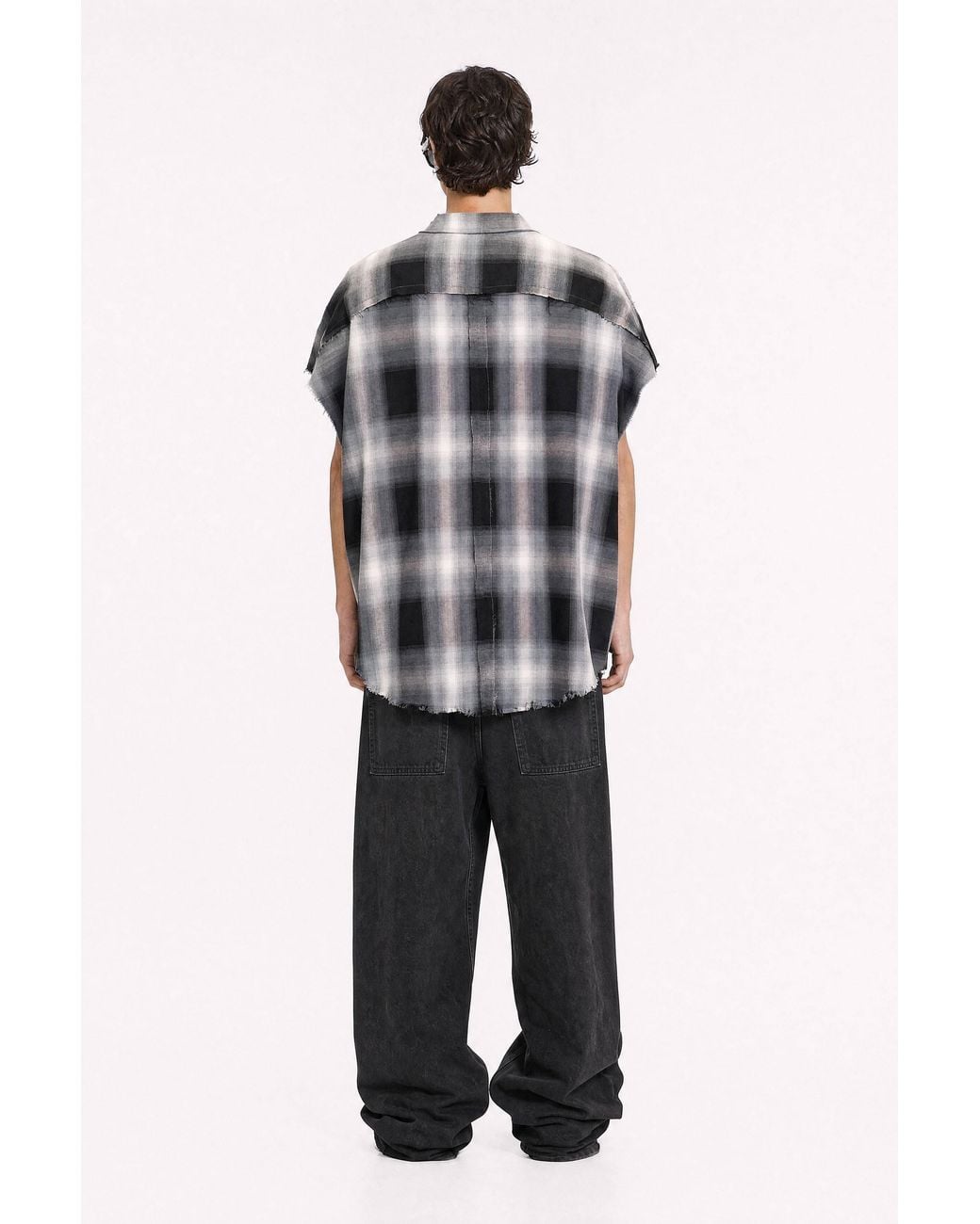 mysimplicated Black Division Sleeveless Shirt for men
