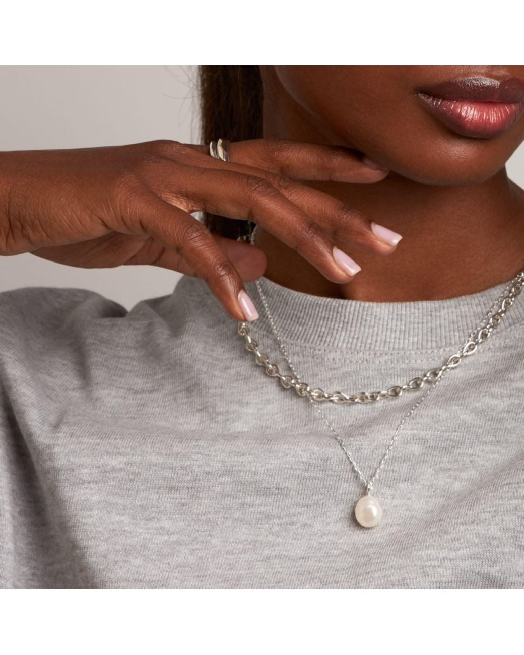 Dinny Hall Metallic Thalassa Pearl Pendant