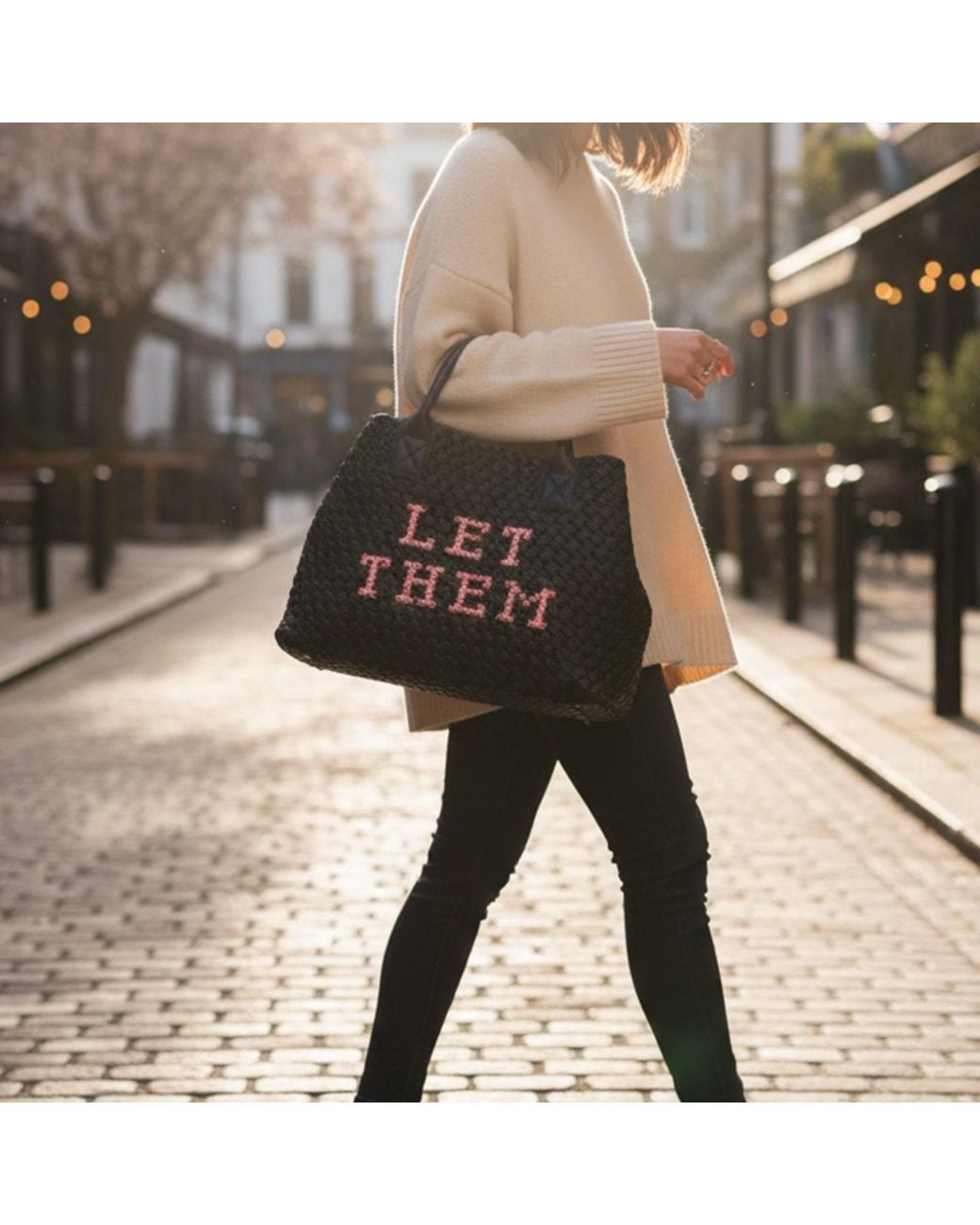 Lilly Loves Black Let Them Vegan Bag