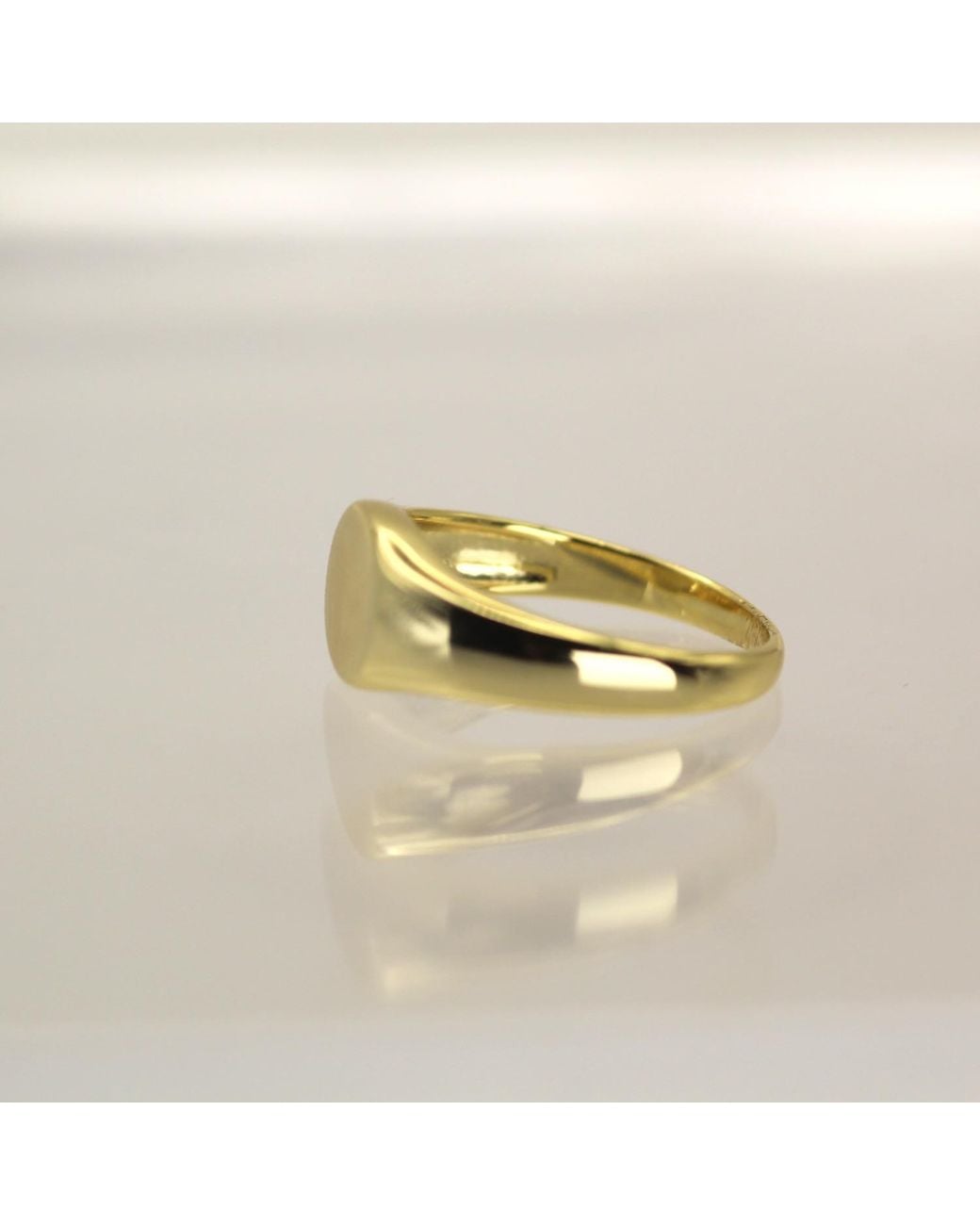 VicStoneNYC Fine Jewelry Metallic Solid Oval Shape Signet Ring