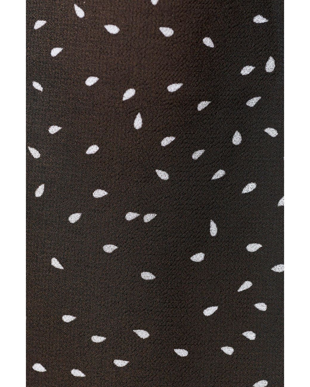 Louche Black Riley Raindrop Pleated Midi Skirt