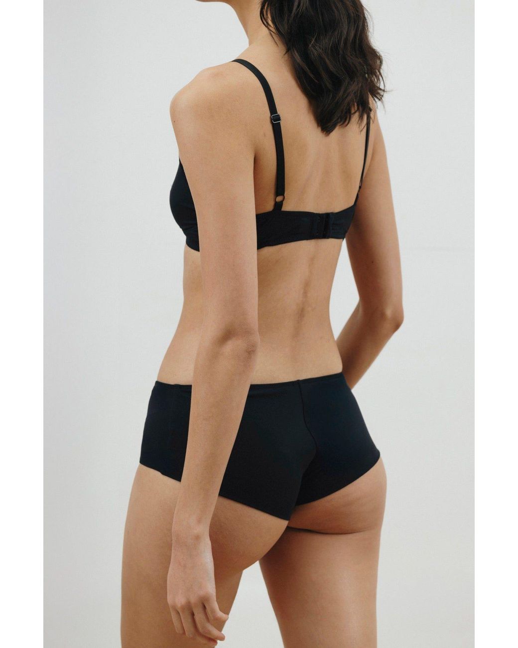 Verdant Intimates Black Modal Air Boyshort
