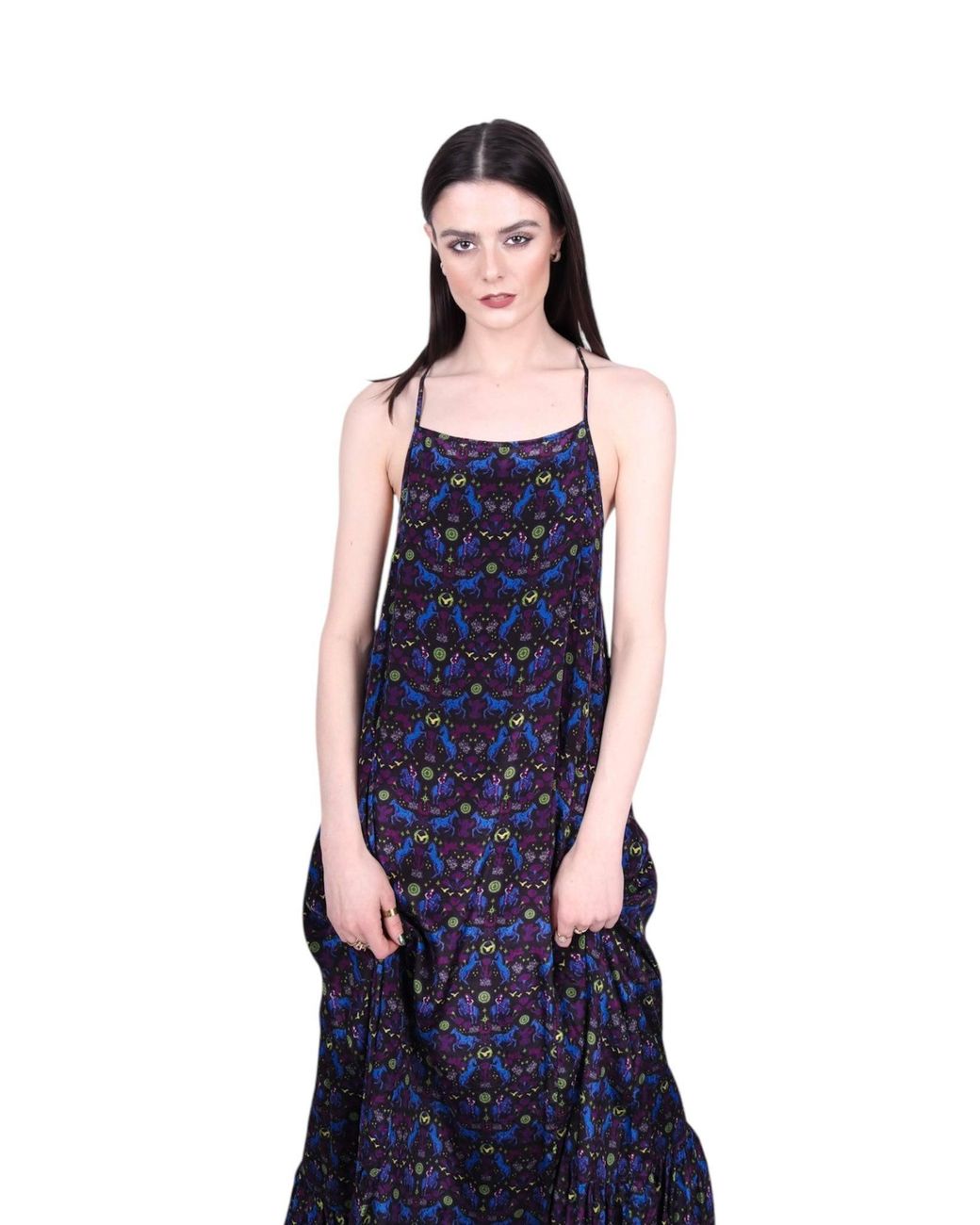 Any Old Iron Blue Soft Mini Rider Adjustable Dress