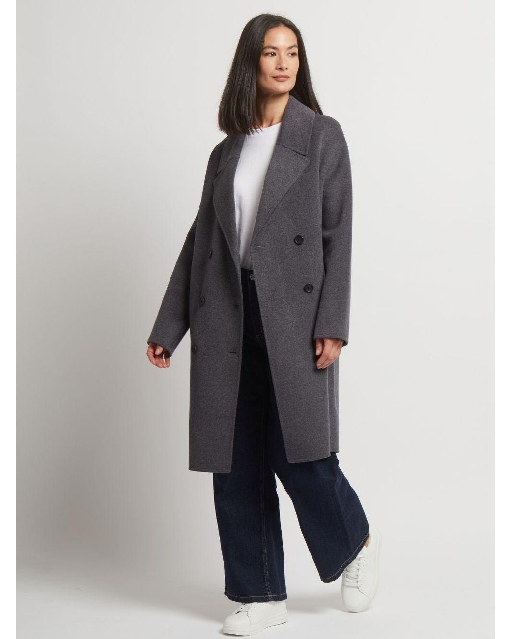 Guards London Blue Flora Wool Cashmere Double Breasted Coat