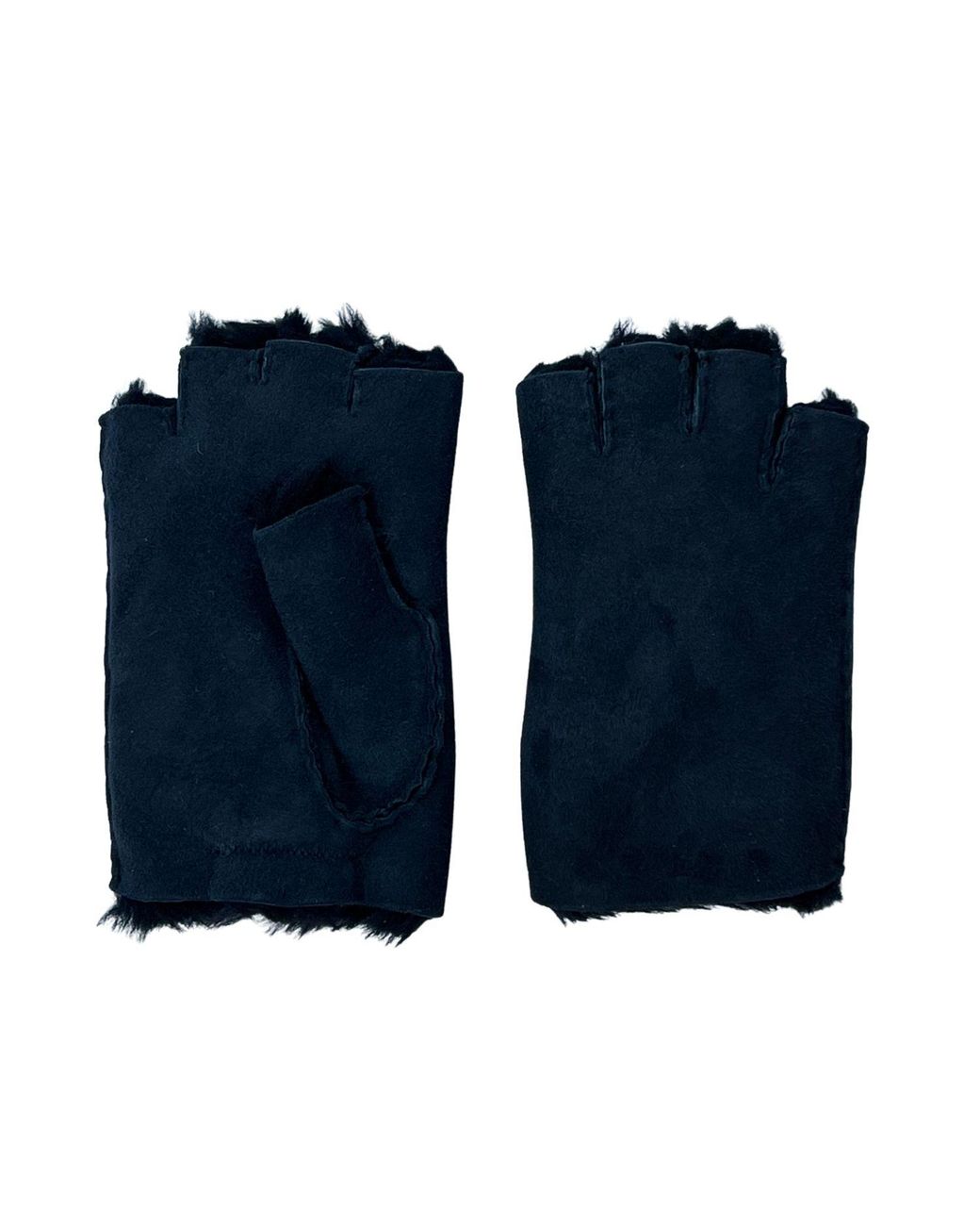 Owen Barry Blue Fingerless Gloves