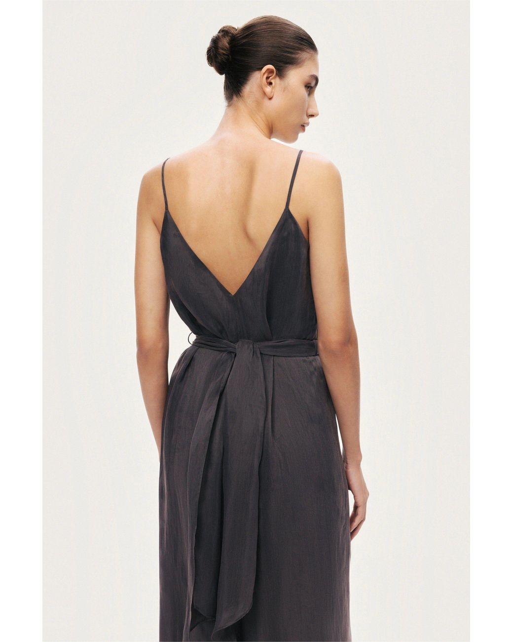 Nocturne Black V-Neck Spaghetti Strap Jumpsuit