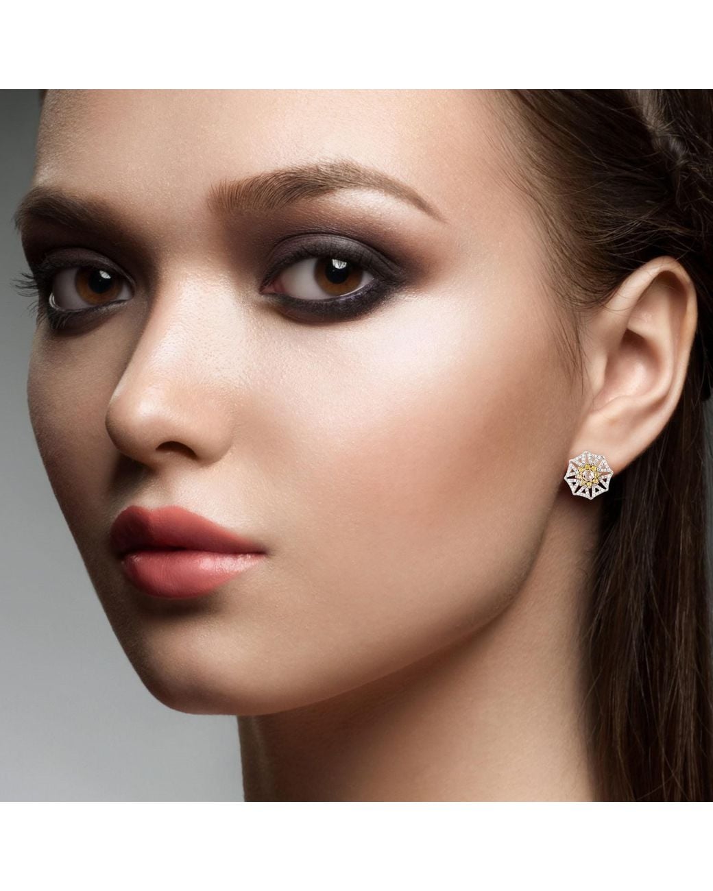 Artisan Metallic 18K & Diamond And Diamond Sunburst Earrings
