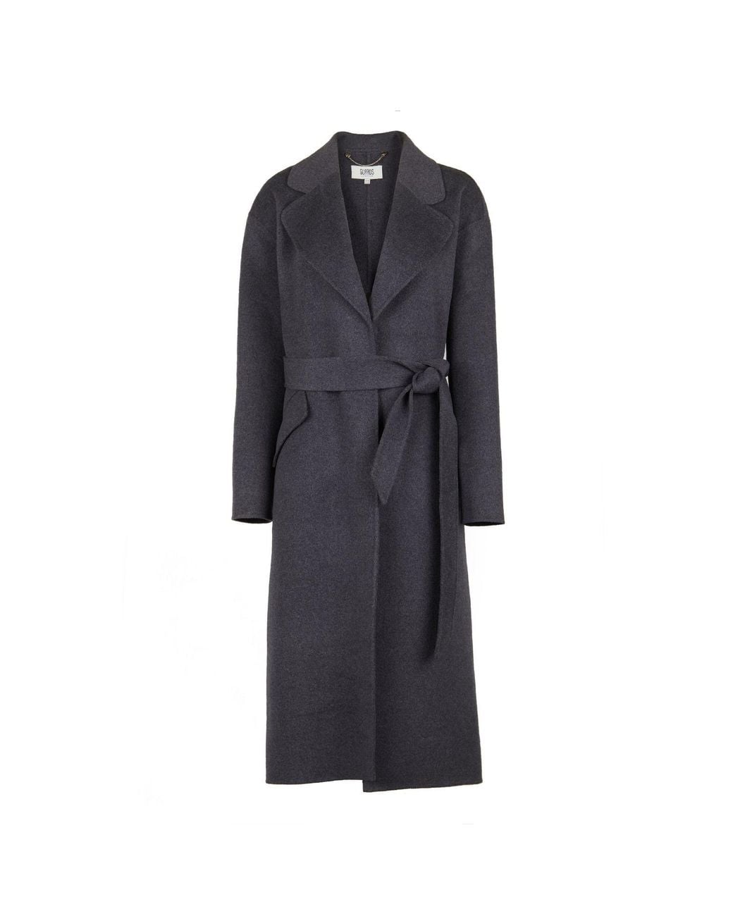 Guards London Gray Kelly Belted Wool Cashmere Long Coat
