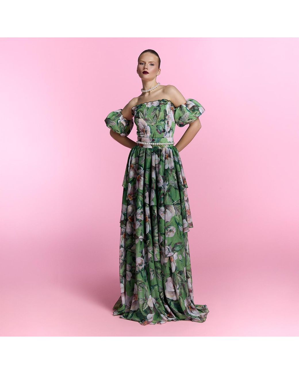 Nur Karaata Green Provence Poème Gown