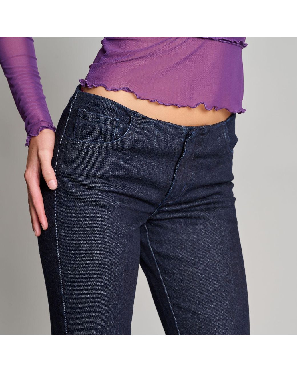 Love and Nostalgia Blue Little Denim Trouser – Deep Ink Wash
