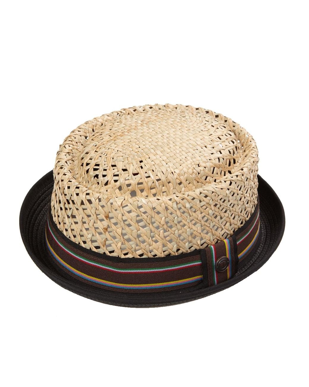 Dasmarca Hats Natural Neutrals Dasmarca Jake Summer Telescope Crown Lightweight Seagrass Breathable Mod Style Straw Porkpie Hat for men