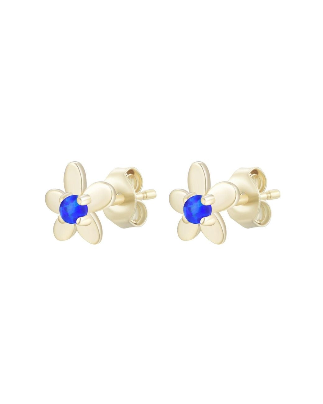 KAMARIA Metallic Mini Flower Opal Stud Earrings