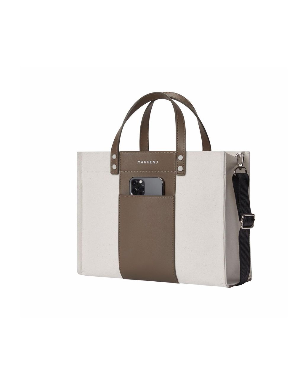MARHEN.J Brown Neutrals Canvas Shoulder Bag Kai