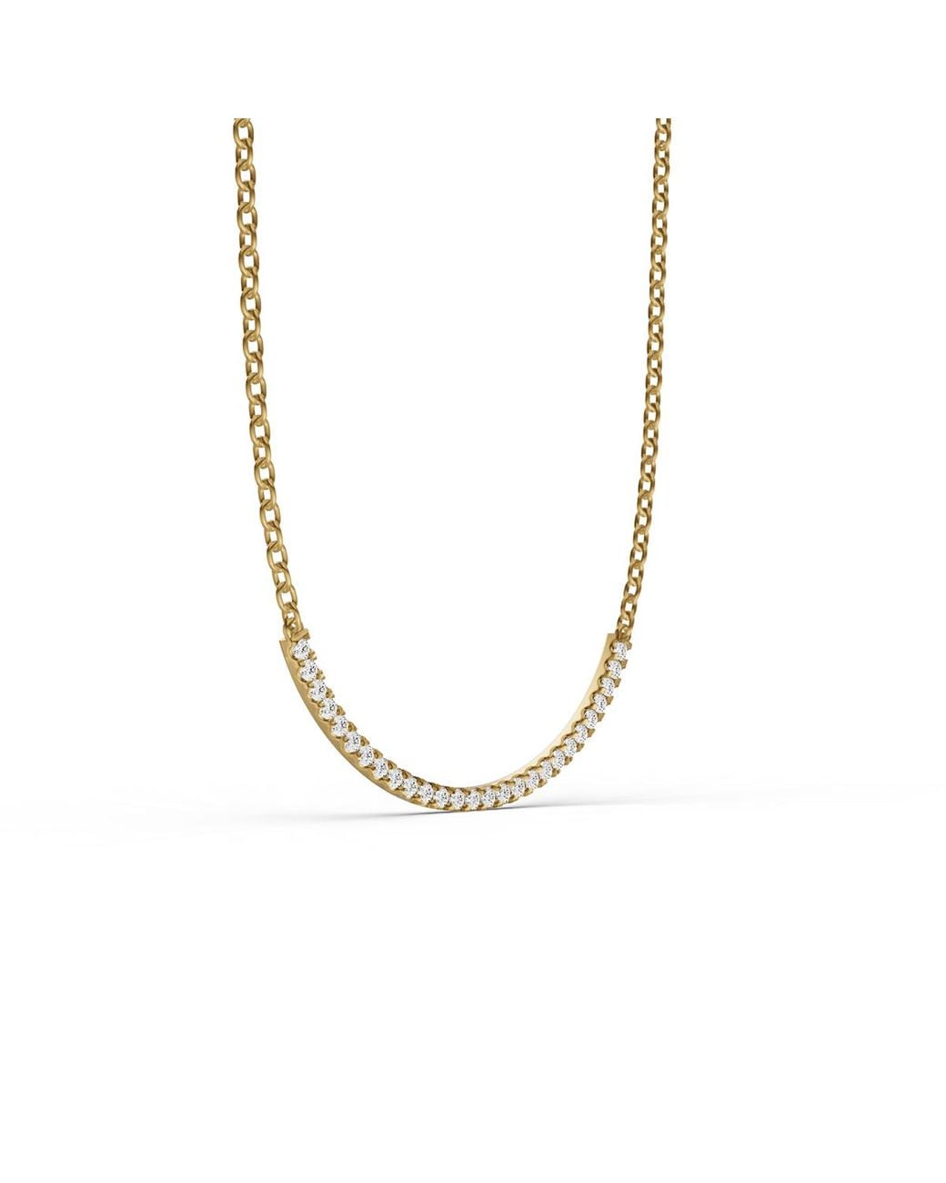 SEREIA OFFICIAL Metallic 14K 0.25 Ct Round Lab Grown Diamond Smiley Pendant