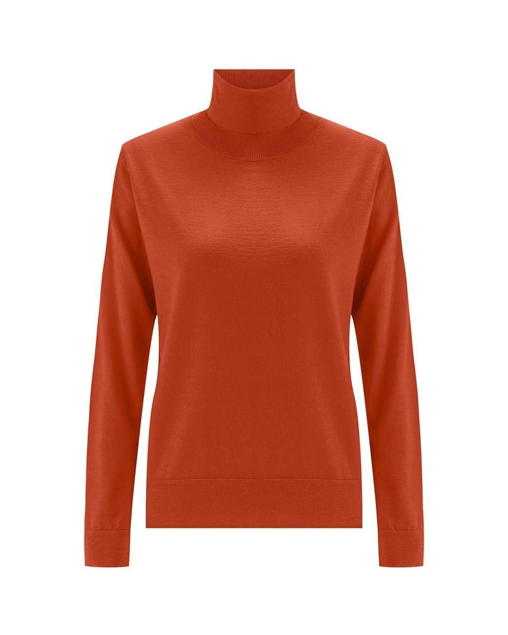 Peraluna Orange Valeria Fine Turtleneck Pullover