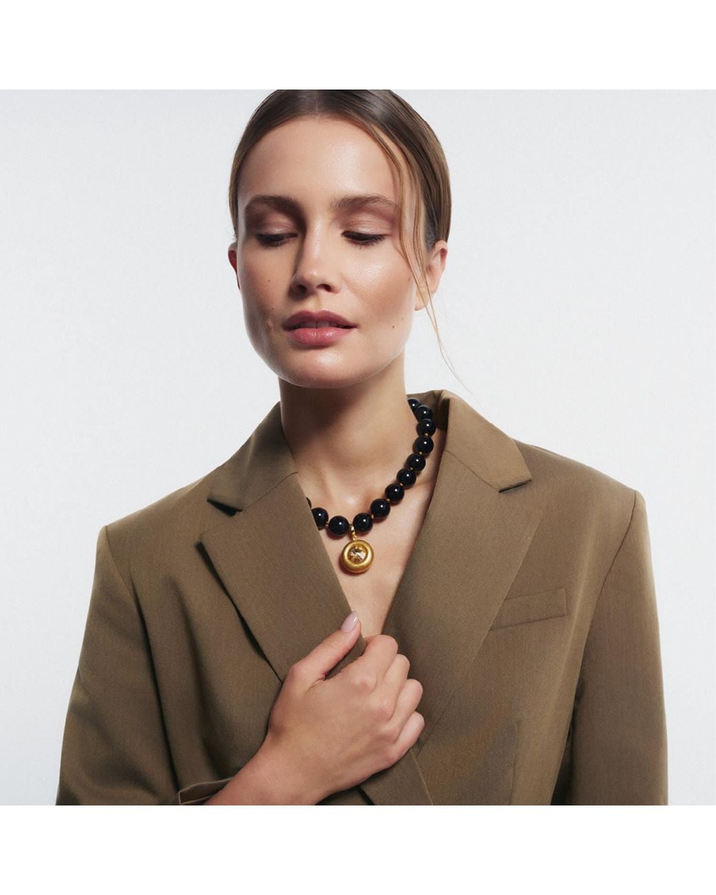Saule Label Black Lola Onyx Necklace