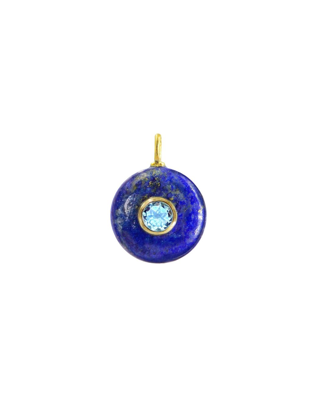KAMARIA Blue Lapis Gemstone Pendant With Topaz