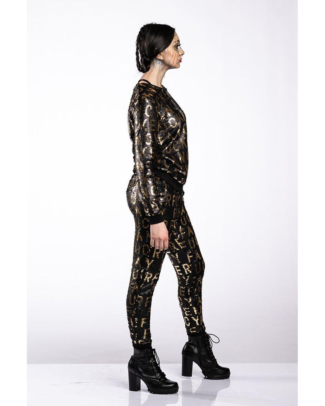 Any Old Iron Black Fancy Fucker Sequin Sweatshirt
