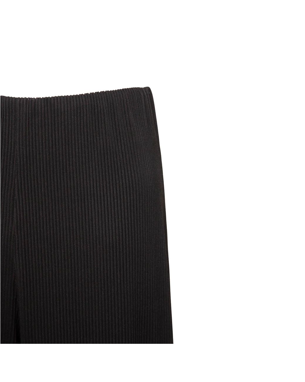 Audrey Vallens Black Palazzo Rib Pants