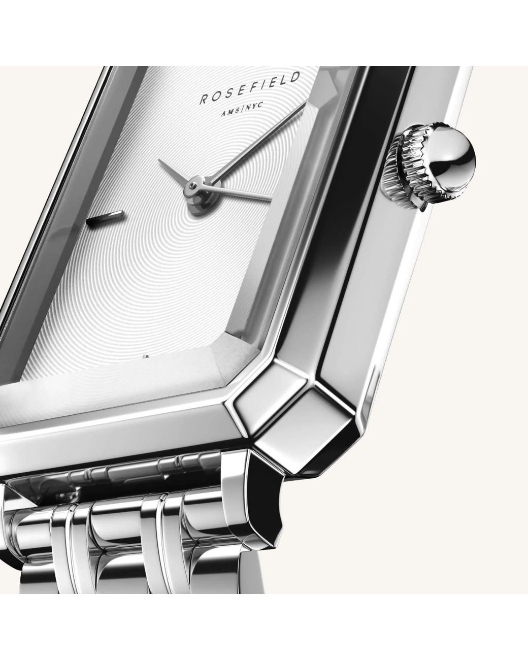 ROSEFIELD Metallic Octagon Xs Steel And Dial Watch