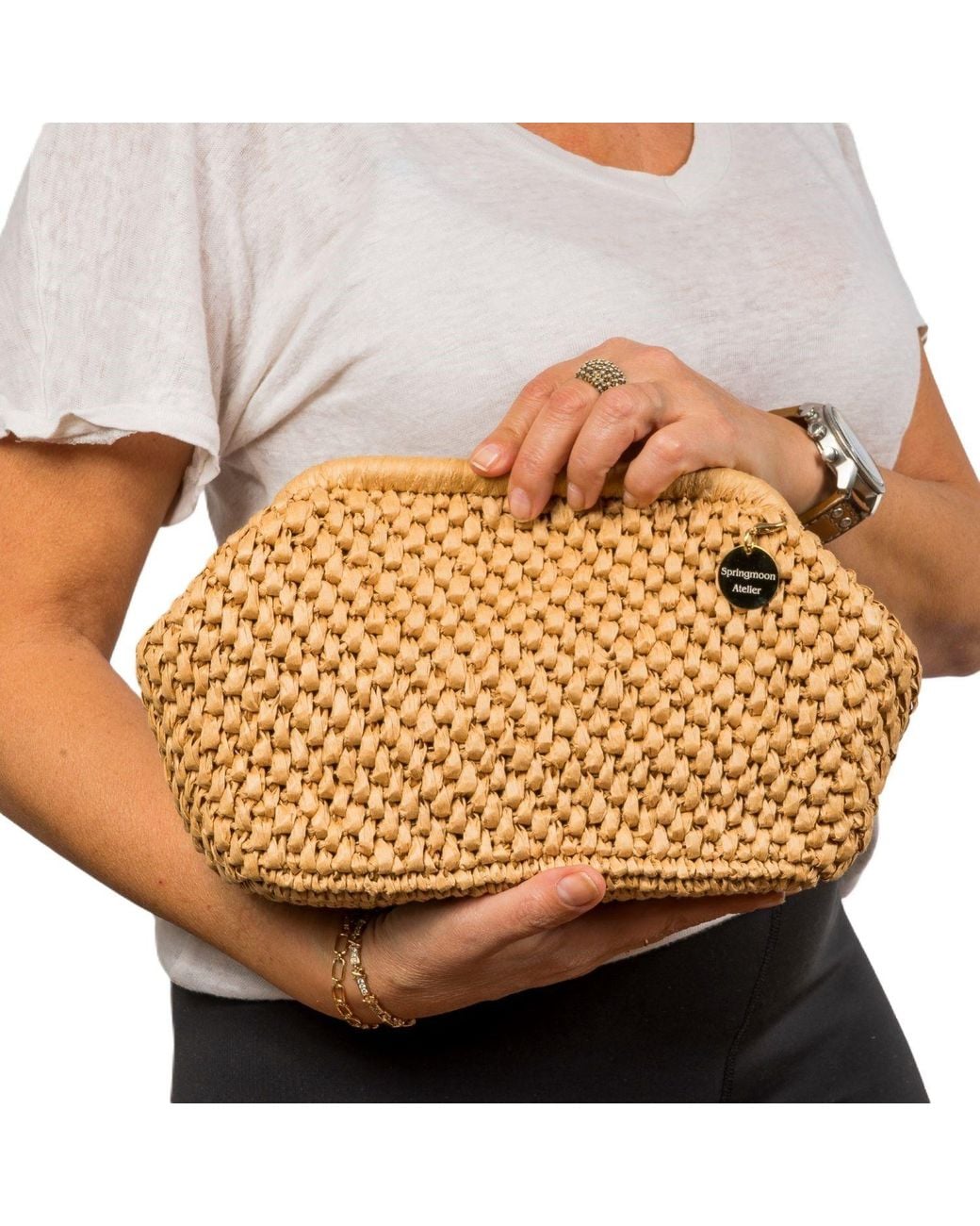Springmoonatelier Natural Abudance Raffia Handbag